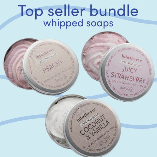 Whipped soap TOP SELLER BUNDLE - 3 x 150g Whipped Soaps