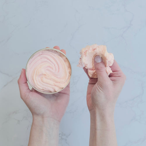 Peachy whipped soap