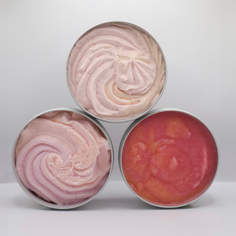 Peachy BUNDLE - whipped soap, body butter, body polish