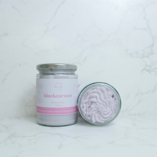 Blackcurrant whipped soap