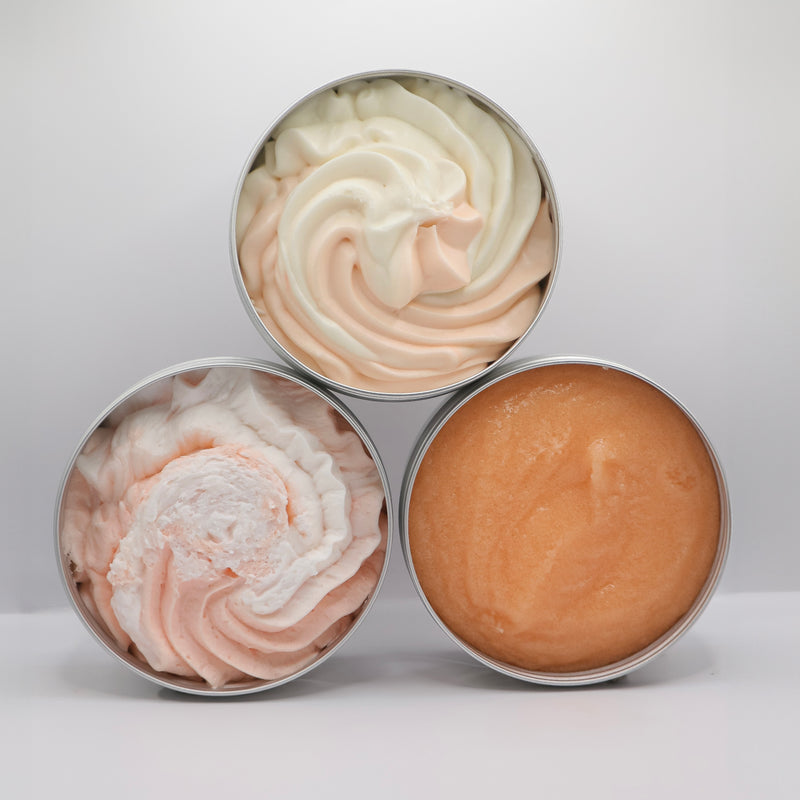 Clementine BUNDLE - whipped soap, body butter, body polish